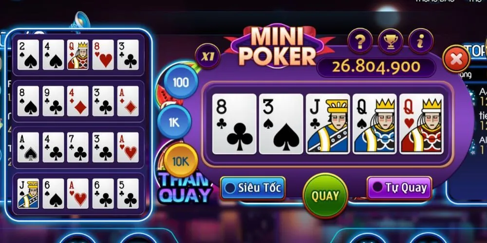 Mini Poker Iwin68 - Khám Phá Chiến Lược Đỉnh Cao 2 Đôi nét nổi bật về Mini Poker Iwin68