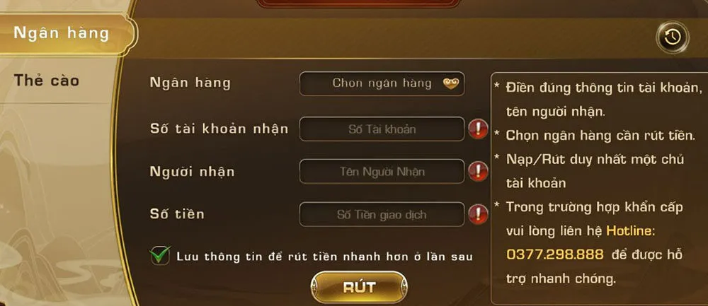 Rút tiền Iwin68 - Hướng dẫn chi tiết 3 Ngân hàng